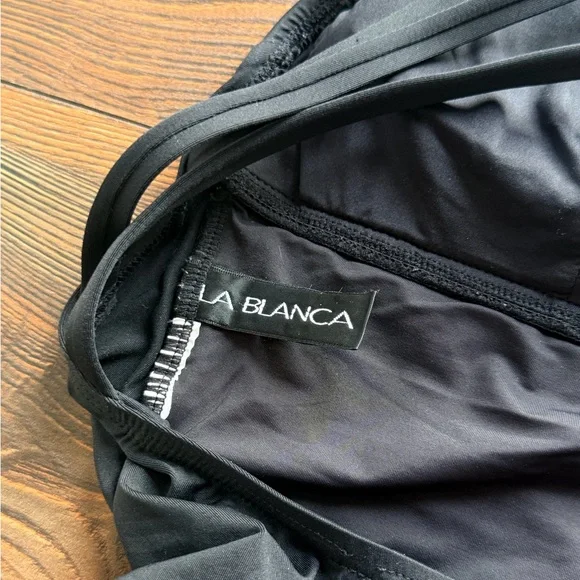 La Blanca Black Studded One-Piece Swimsuit - Picture 6 of 10